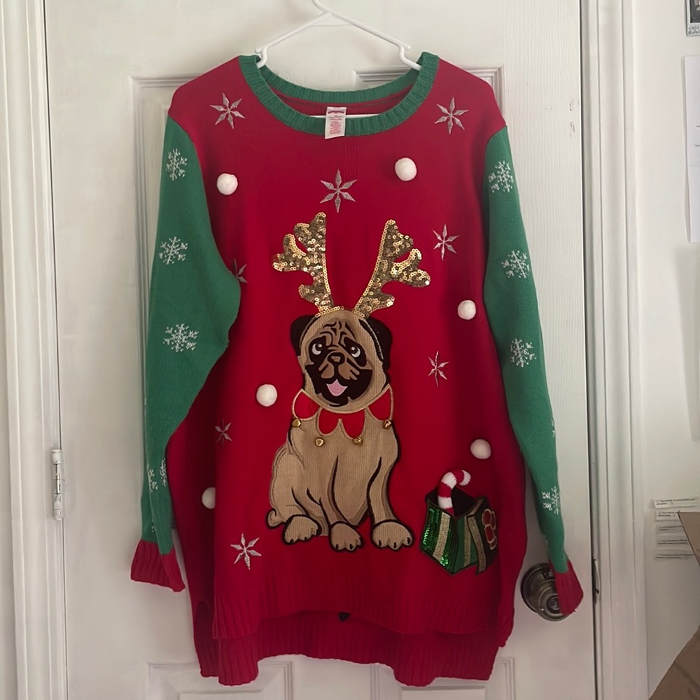 Pug Christmas sweater